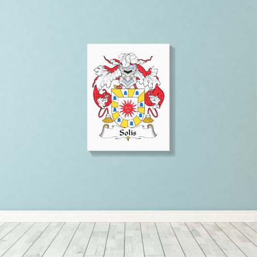 Solis Family Crest Canvas Afdruk (Insitu (Houten vloer))