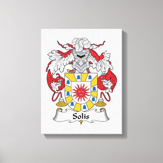 Solis Family Crest Canvas Afdruk (Voorkant)