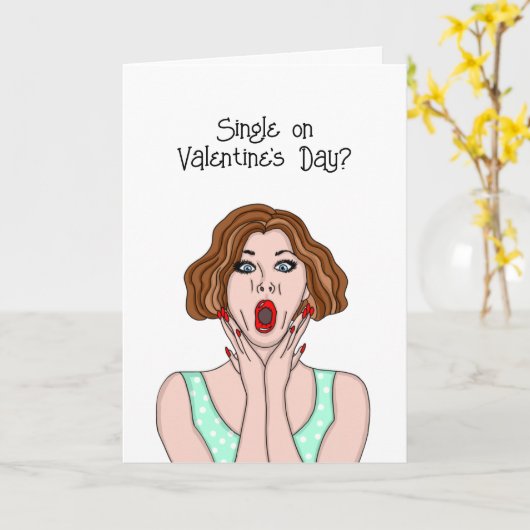 Solitair op Valentijnsdag? Ik ook!   Kaart (Gele Bloem)