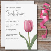 Solitair Roze Tulp Vrijgezellenfeest Kaart