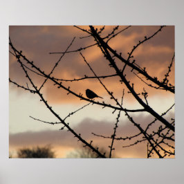 Solitair silhouet poster