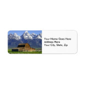 Solitaire Barn in Grand Tetons Etiket (Voorkant)