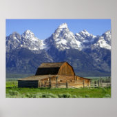 Solitaire Barn in Grand Tetons Poster (Voorkant)