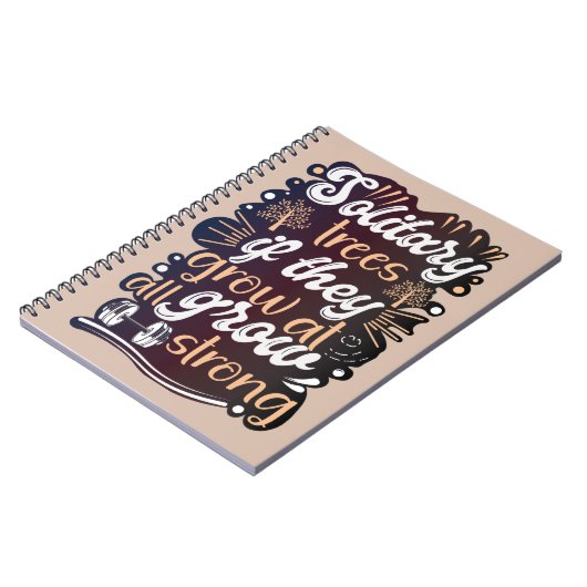 Solitaire bomen, als ze al groeien, worden sterk notitieboek (Linkerzijde)