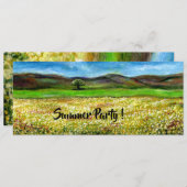 SOLITAIRE BOOM, GEEL VELD ZOMERPARTYPROGRAMMA KAART (Voorkant / Achterkant)