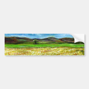 SOLITAIRE BOOM IN GEEL BLOEMENVELD, TOSCANE BUMPERSTICKER