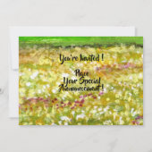 SOLITAIRE BOOM IN GEEL BLOEMENVELD ZOMERPARTY KAART (Achterkant)