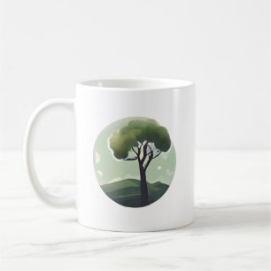 Solitaire boom - Serene Hillside Landscape Koffiemok
