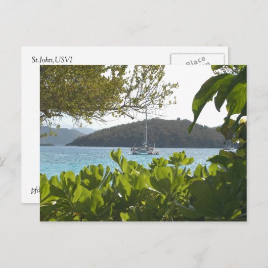 Solitaire boot briefkaart (Voorkant / Achterkant)