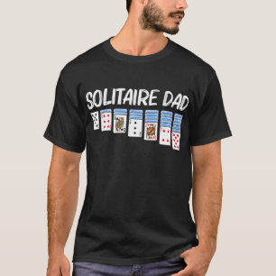 Solitaire cadeaus voor vaders Mannen-kaartspel T-shirt