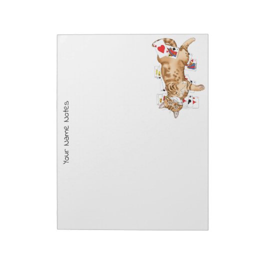Solitaire Game Kaarten Cat Notitieblok (Linkerzijde)