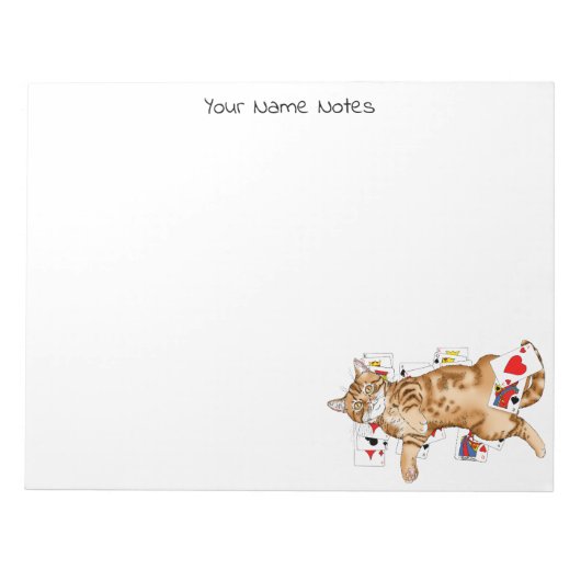 Solitaire Game Kaarten Cat Notitieblok (Voorkant)