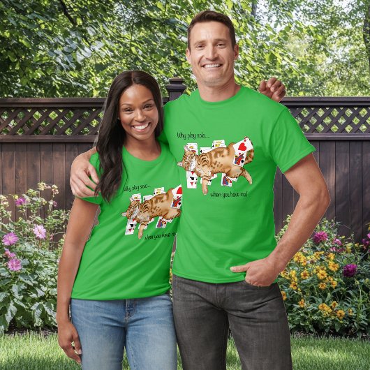 Solitaire Game Kaarten Cat T-shirt