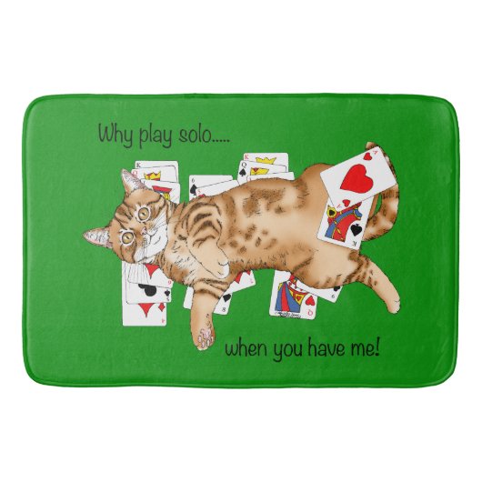 Solitaire Games Kaarten Cat Badmat (Voorkant)