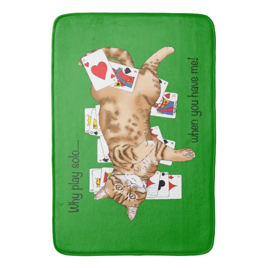 Solitaire Games Kaarten Cat Badmat (Voorkant Verticaal)