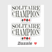 Solitaire Kampioen Vinyl Sticker (Vel)