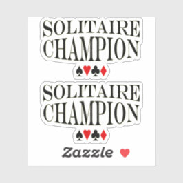 Solitaire Kampioen Vinyl Sticker