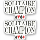 Solitaire Kampioen Vinyl Sticker (Voorkant)