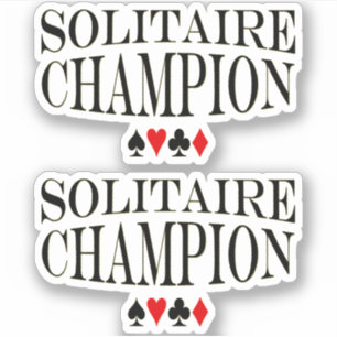 Solitaire Kampioen Vinyl Sticker