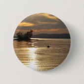 Solitaire Kayak op het meer Ronde Button 5,7 Cm (Voorkant)