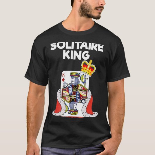 Solitaire King Kaart Game Spider Solitaire T-shirt (Voorkant)