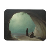 Solitaire monniken in een grot (door Carl Blechen) Magneet (Horizontaal)