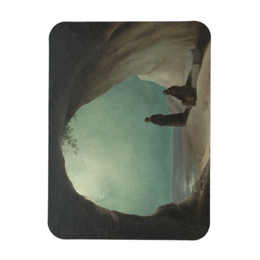 Solitaire monniken in een grot (door Carl Blechen) Magneet (Verticaal)