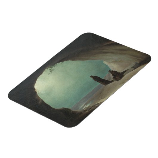 Solitaire monniken in een grot (door Carl Blechen) Magneet (Linkerzijde)