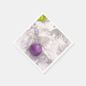 Solitaire Paarse kerstbal Servetten (Hoek)