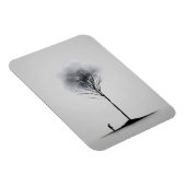 Solitaire reflectie minimalistisch zwart-wit magneet (Rechterzijde)