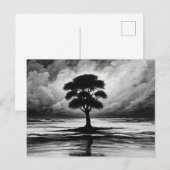 Solitaire sereniteit: de veerkracht van een boom briefkaart (Voorkant / Achterkant)