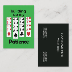 Solitaire Spel Mijn Geduld Opbouwen Game Shop Visitekaartje