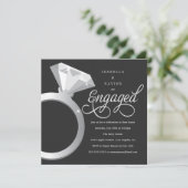 solitaire | Uitnodiging voor aangepaste kleurengag (Staand voorkant)