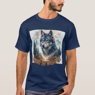Solitaire wolf op de toppen t-shirt