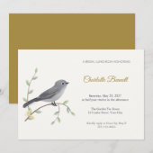 Solitaire Zangvogel Bruiloft Luncheon Uitnodiging (Voorkant / Achterkant)