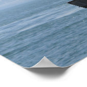 Solitaire zeemeeuw op een post poster (Hoek)