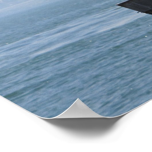 Solitaire zeemeeuw op een post poster (Hoek)