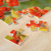 Solitaire zongvogel van Townsend op de Pyracantha Legpuzzel (Zijkant)