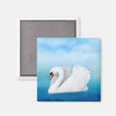 Solitaire zwaan magneet (Voorkant / Achterkant)