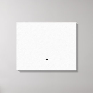 Solitary Bird on the Sandy Shores of Rio Vermelho Canvas Afdruk