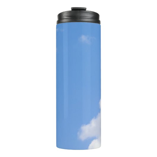 Solitary Bird Soaring Through Bright Blue Sky with Thermosbeker (Voorkant)