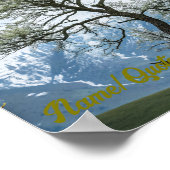 Solitary Blossoming Tree and Snowy Mountains Poster (Hoek)