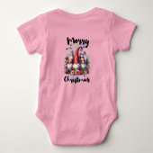 Solitary Christmas Gnome with Floral Crown Candle Romper (Achterkant)