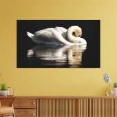 Solitary Swan Canvas Afdruk (Insitu (Woonkamer))