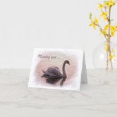 Solitary Swan Kaart (Gele Bloem)