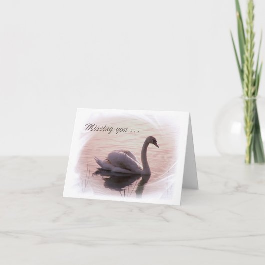 Solitary Swan Kaart (Voorkant)
