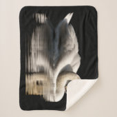 Solitary Swan Sherpa Deken (Voorkant)