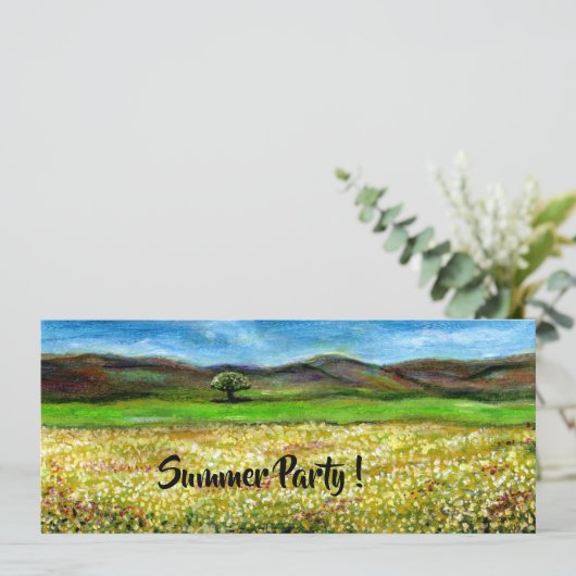 SOLITARY TREE, YELLOW FIELD SUMMER PARTY PROGRAMMA (Staand voorkant)