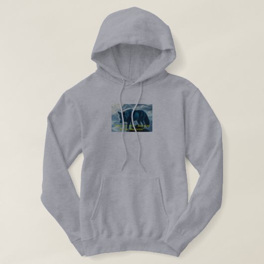 "Solitary Wolf: Guardian of the Mountains" Hoodie (Design voorkant)