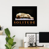 SOLITUDE Cat Photography Anti-Motivatie Poster (Thuiskantoor)